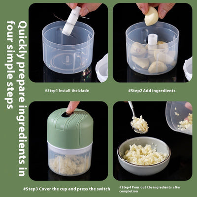 Mini Electric Garlic Grinder – USB Rechargeable Chopper