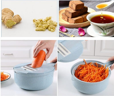 8 In 1 Mandoline Slicer Vegetable, peeler, Grater, With Strainer Vegetable Cutter Kitchen Accessories