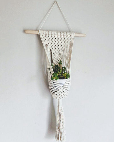 Hand-woven Hanging Basket