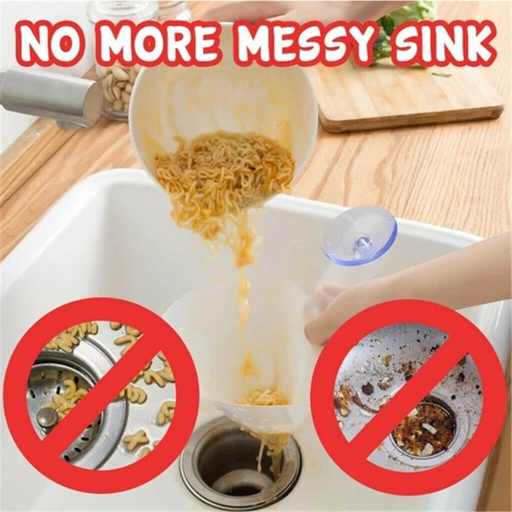 Self-Standing Sink Strainer – Drain Leftovers & Soup Easily