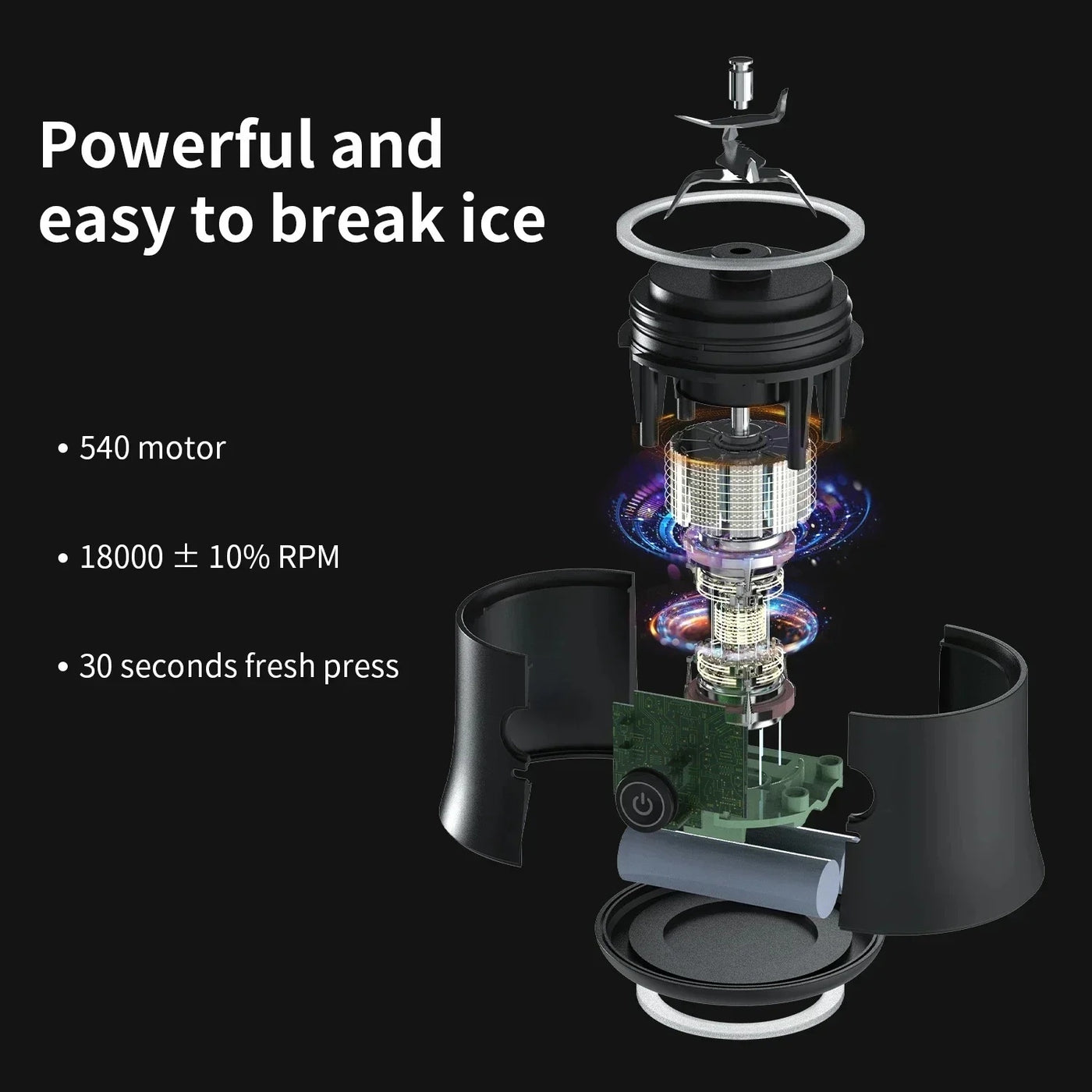600ML Portable USB Rechargeable Smoothie Blender