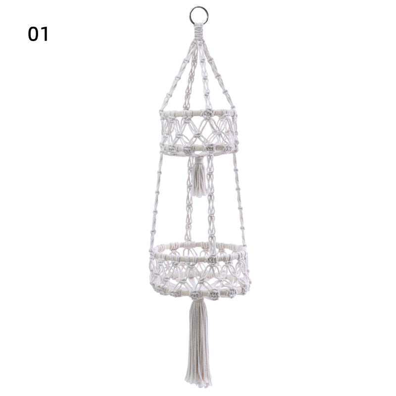 Two-Tier Folding Hanging Basket - Versatile Fruit & Flower Pot