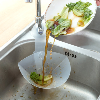 Self-Standing Sink Strainer – Drain Leftovers & Soup Easily