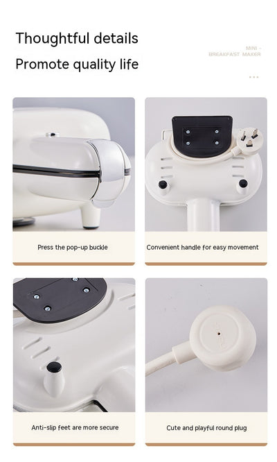 Compact Sandwich & Bread Toaster for Quick Breakfast