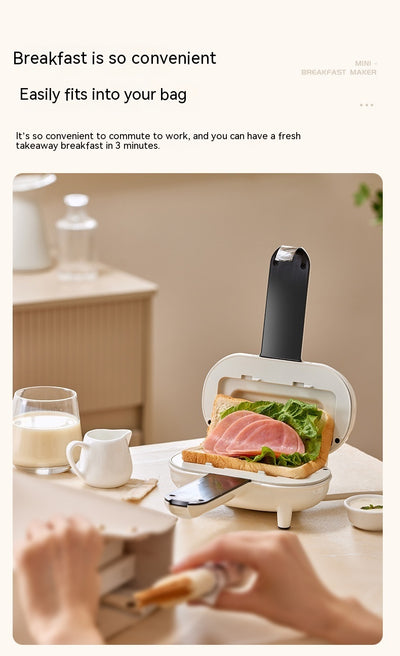 Compact Sandwich & Bread Toaster for Quick Breakfast