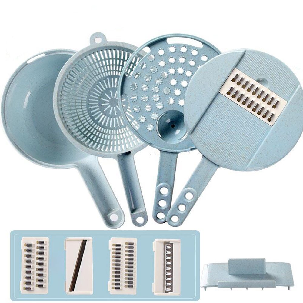 8 In 1 Mandoline Slicer Vegetable, peeler, Grater, With Strainer Vegetable Cutter Kitchen Accessories