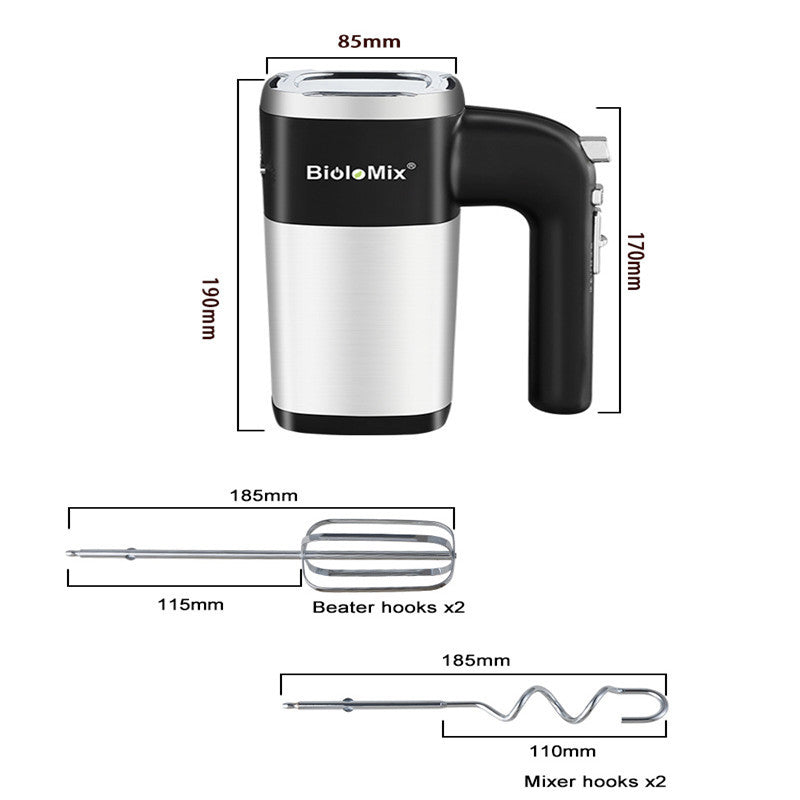 500W 5-Speed Electric Hand Blender & Mixer for Kitchen