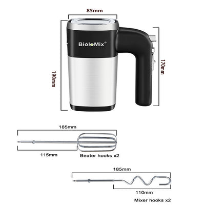500W 5-Speed Electric Hand Blender & Mixer for Kitchen