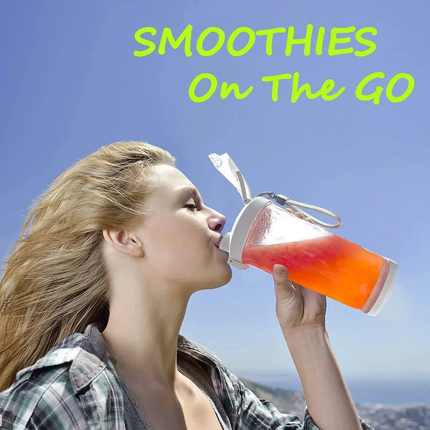 600ML Portable USB Rechargeable Smoothie Blender