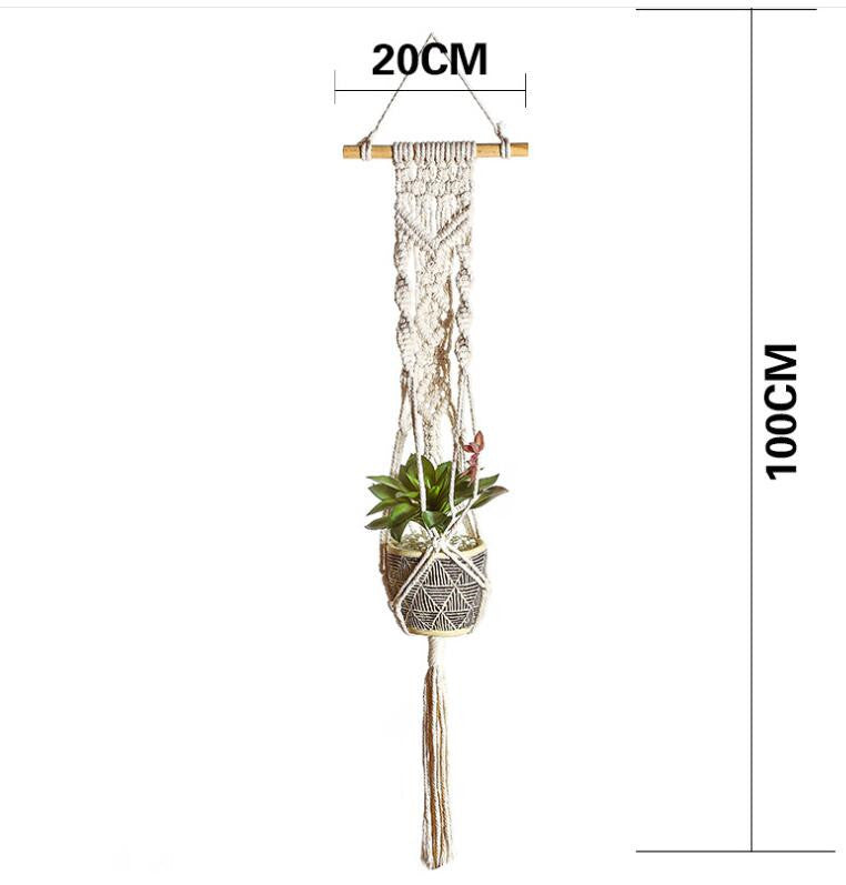 Braided Rope Wall Hanging Basket