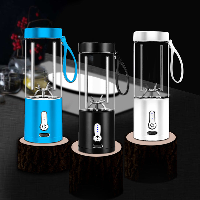 Portable Hand-Operated Fruit Juicer & Blender