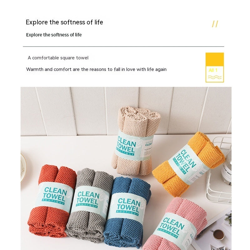 Household Daily Dish Towel Scouring Pad Kitchen Cleaning Towel