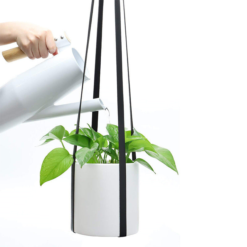 Leather Plant Hanging Basket Adjustable Hanging