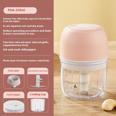 Mini Electric Garlic Grinder – USB Rechargeable Chopper