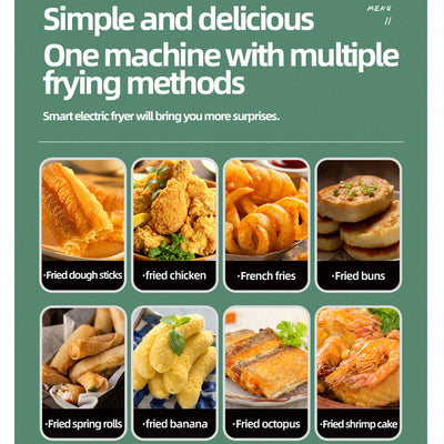 Visual Electric Air Fryer with Skewers & Fries Function